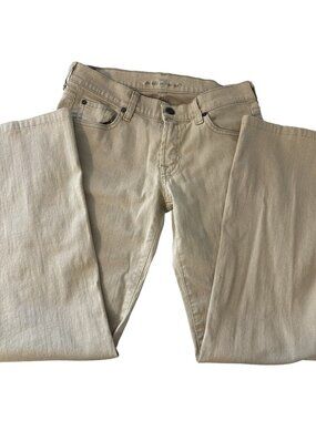 7 for all Mankind Womens Jeans Tan Brown Small 28 Boot Cut Straight Leg